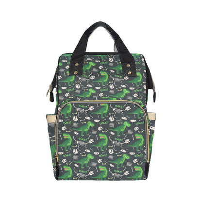 T Rex Pattern Print Design A05 Diaper Bag Backpack