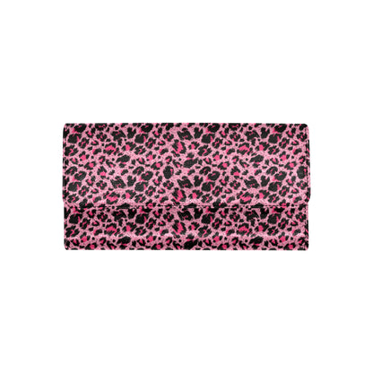 Cheetah Pink Pattern Print Design 01 Women's Trifold Wallet