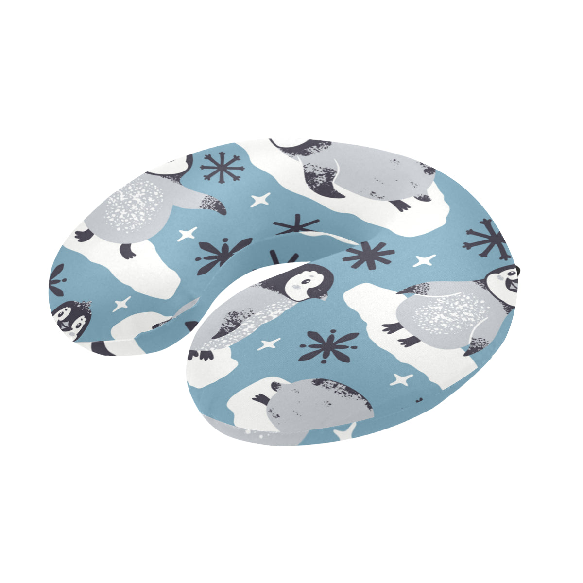 Penguin Pattern Print Design A05 U-Shaped Travel Neck Pillow