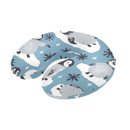 Penguin Pattern Print Design A05 U-Shaped Travel Neck Pillow