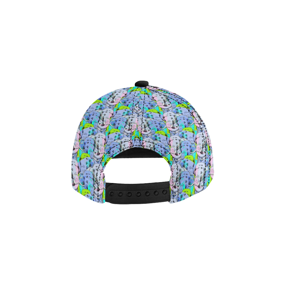 Elephant Art color Print Pattern Snapback Cap