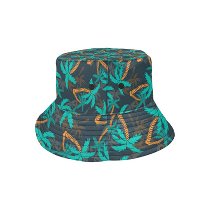 Palm Tree Pattern Print Design PT01 Unisex Bucket Hat