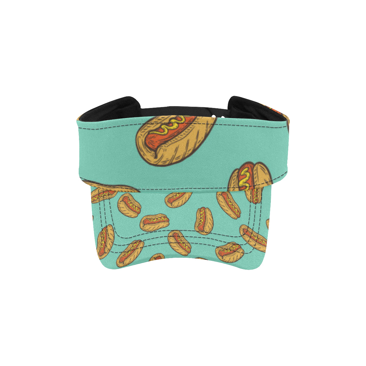 Hot Dog Pattern Print Design 04 Unisex Sun Visor
