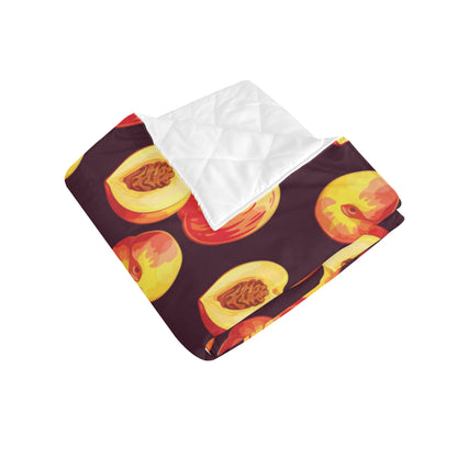 Peach Pattern Print Design A04 Premium Quilt