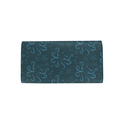 Octopus Pattern Print Design A05 Women's Trifold Wallet
