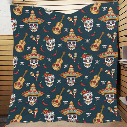 sugar skull Mexican Premium Quilt