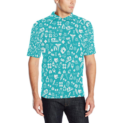 Medical Pattern Print Design 04 Men Polo Shirt