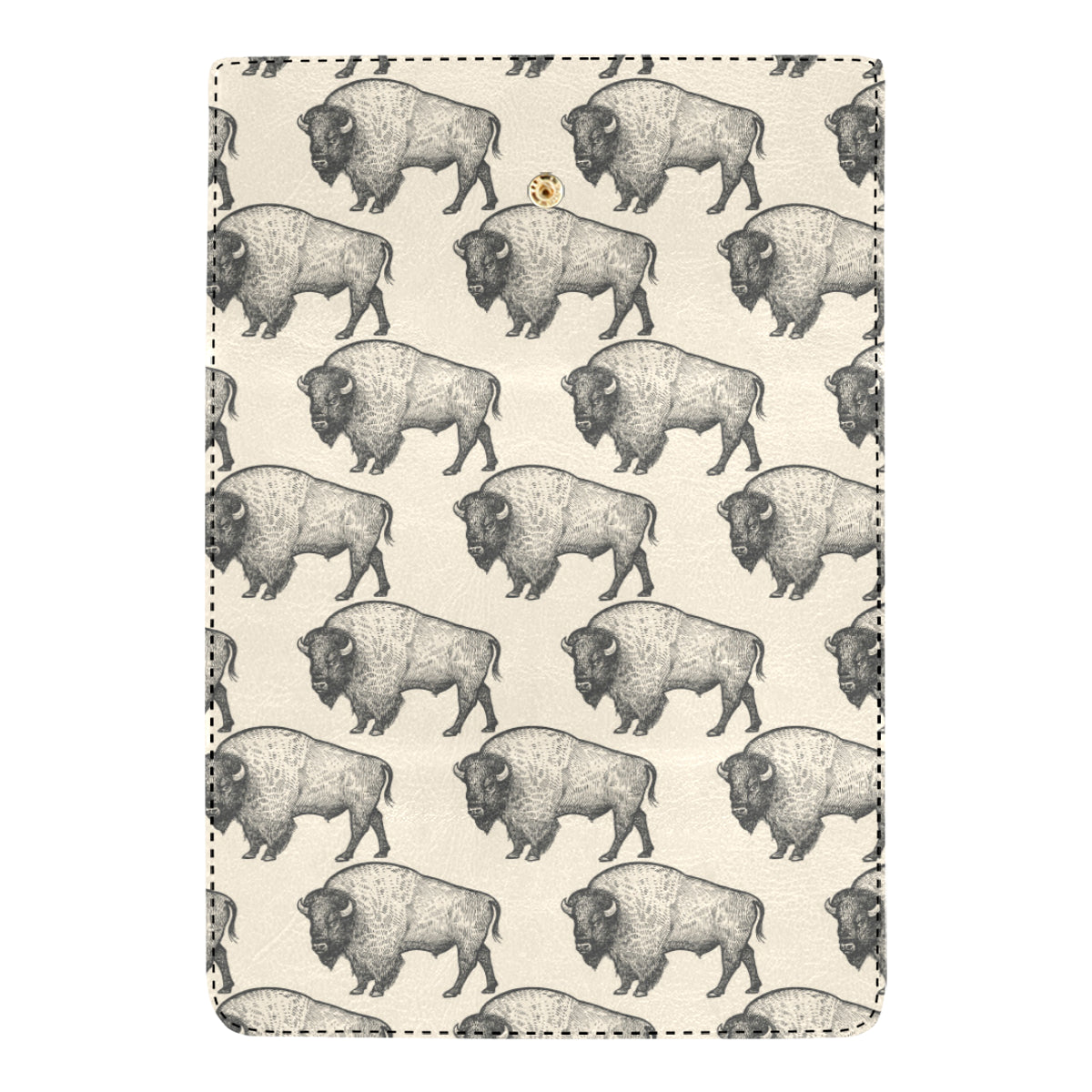 Bison Pattern Print Design 02 Women's Trifold Wallet
