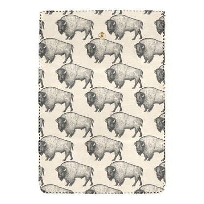 Bison Pattern Print Design 02 Women's Trifold Wallet