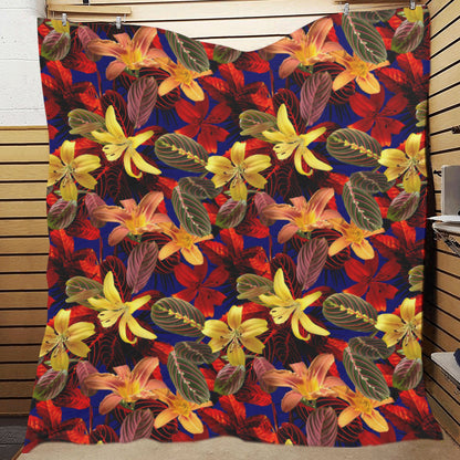 Lily Pattern Print Design LY014 Premium Quilt