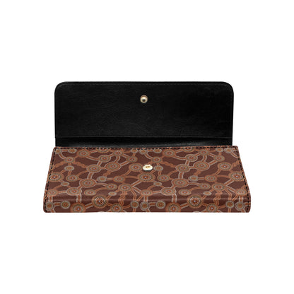 Aboriginal Pattern Print Design 03 Women's Trifold Wallet