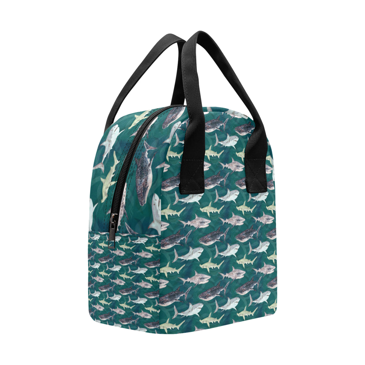 Shark Style Print Insulated Lunch Bag