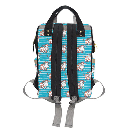 Cow Cute Print Pattern Diaper Bag Backpack