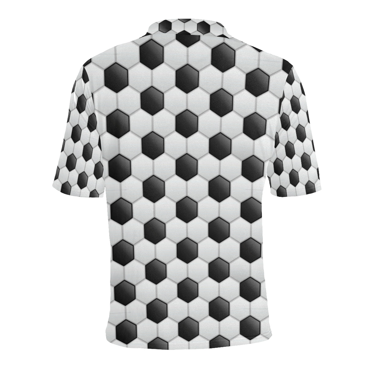 Soccer Ball Texture Print Pattern Men Polo Shirt