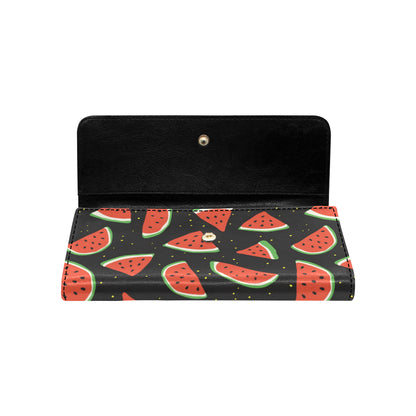 Watermelon Pattern Print Design WM09 Women's Trifold Wallet