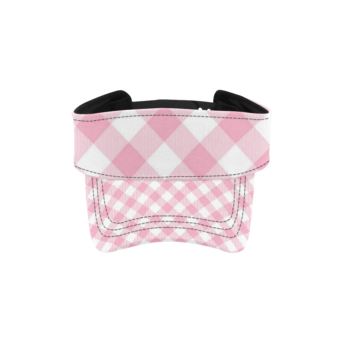 Gingham Pink Pattern Print Design 02 Unisex Sun Visor