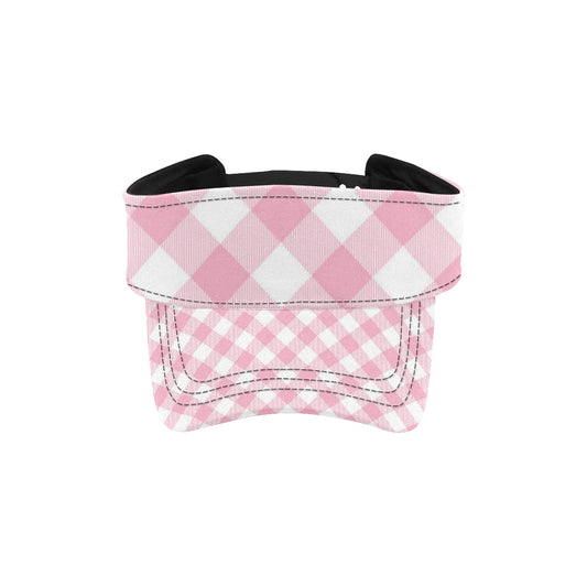 Gingham Pink Pattern Print Design 02 Unisex Sun Visor