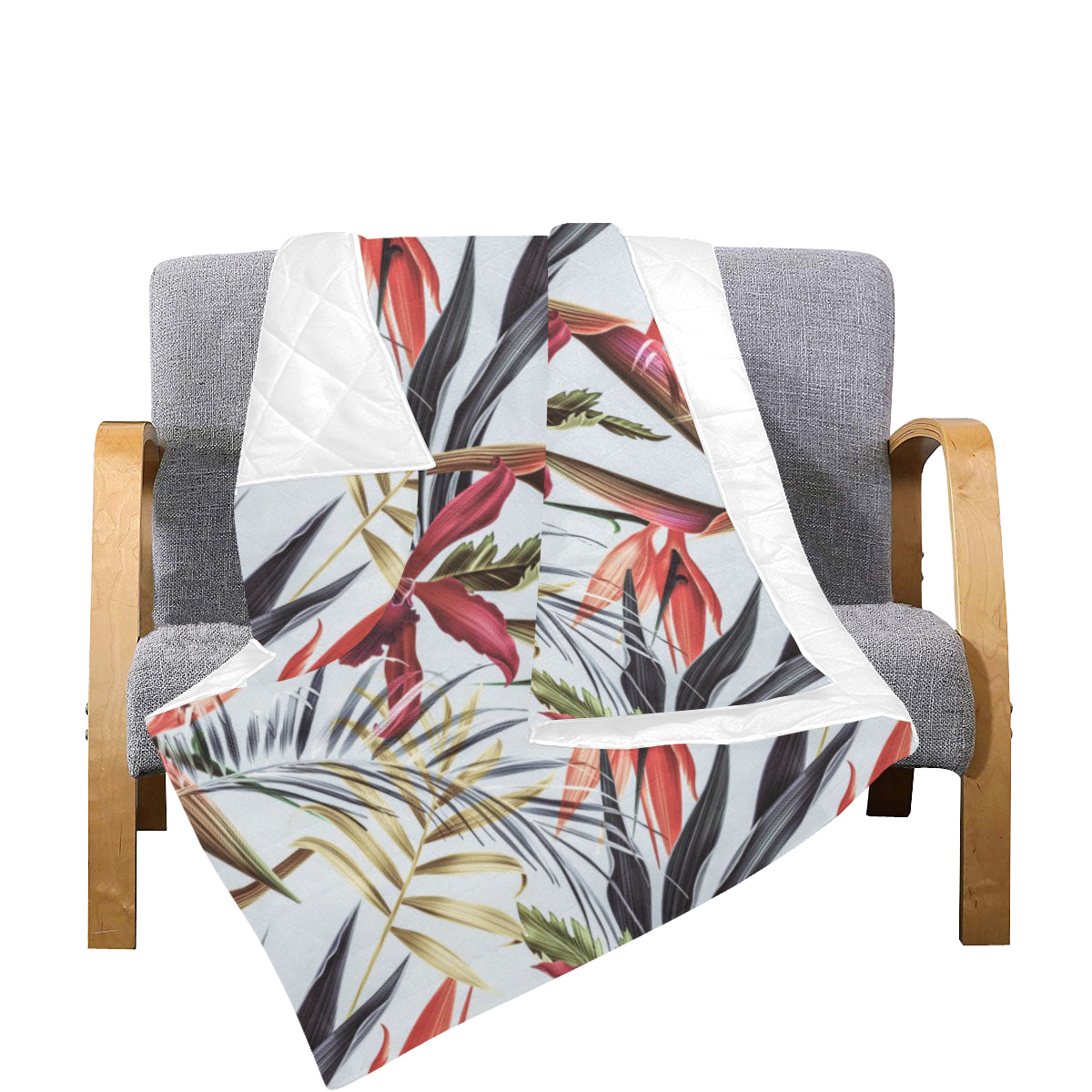 Tropical Flower Pattern Print Design TF021 Premium Quilt