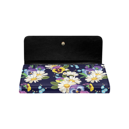 Pansy Pattern Print Design PS03 Women's Trifold Wallet