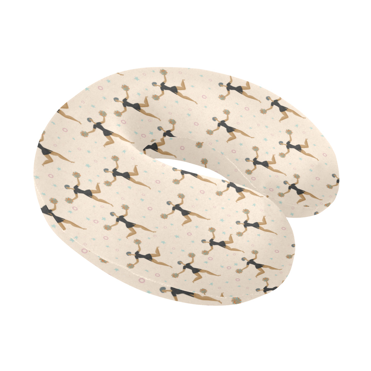 Cheerleader Pattern Print Design 03 U-Shaped Travel Neck Pillow