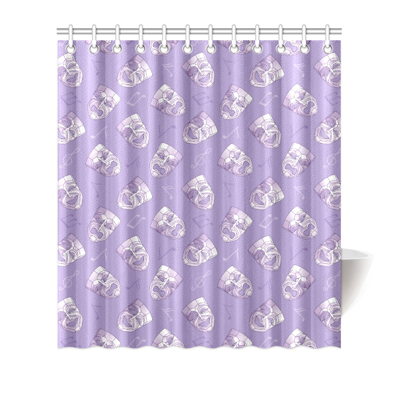 Acting Mask Pattern Print Design 05 Shower Curtain