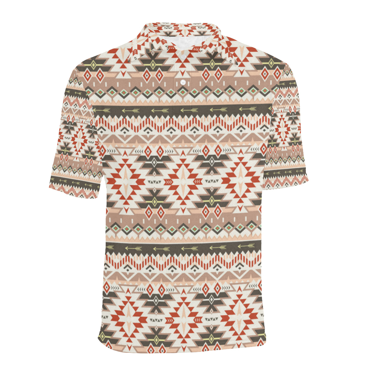 Aztec Pattern Print Design 05 Men Polo Shirt
