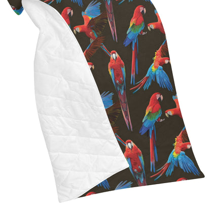 Macaw Pattern Print Design 04 Premium Quilt