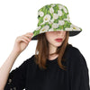 Tulip White Pattern Print Design TP05 Unisex Bucket Hat