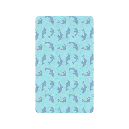 Dolphin Baby Cute Print Pattern Rubber Doormat