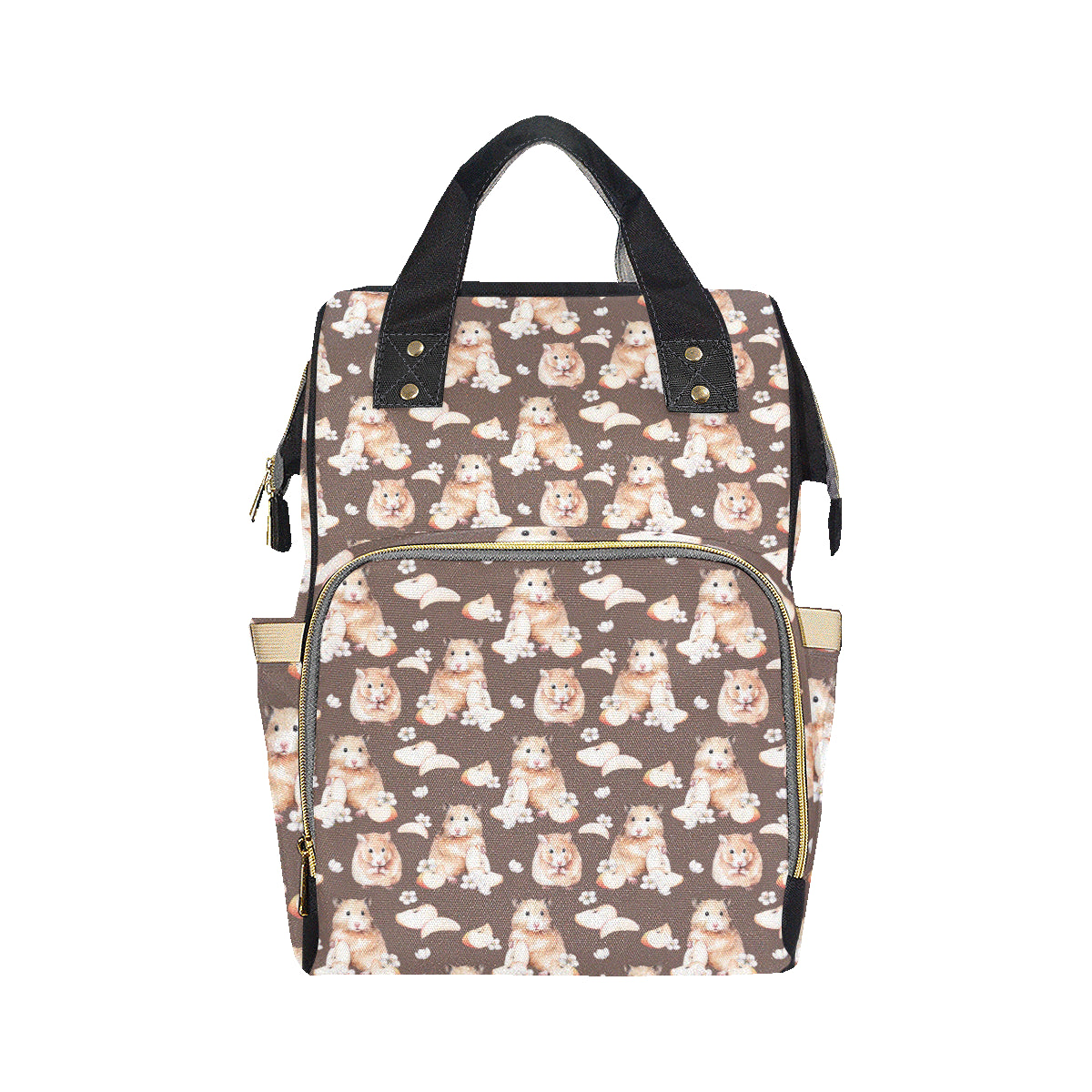 Hamster Pattern Print Design 03 Diaper Bag Backpack