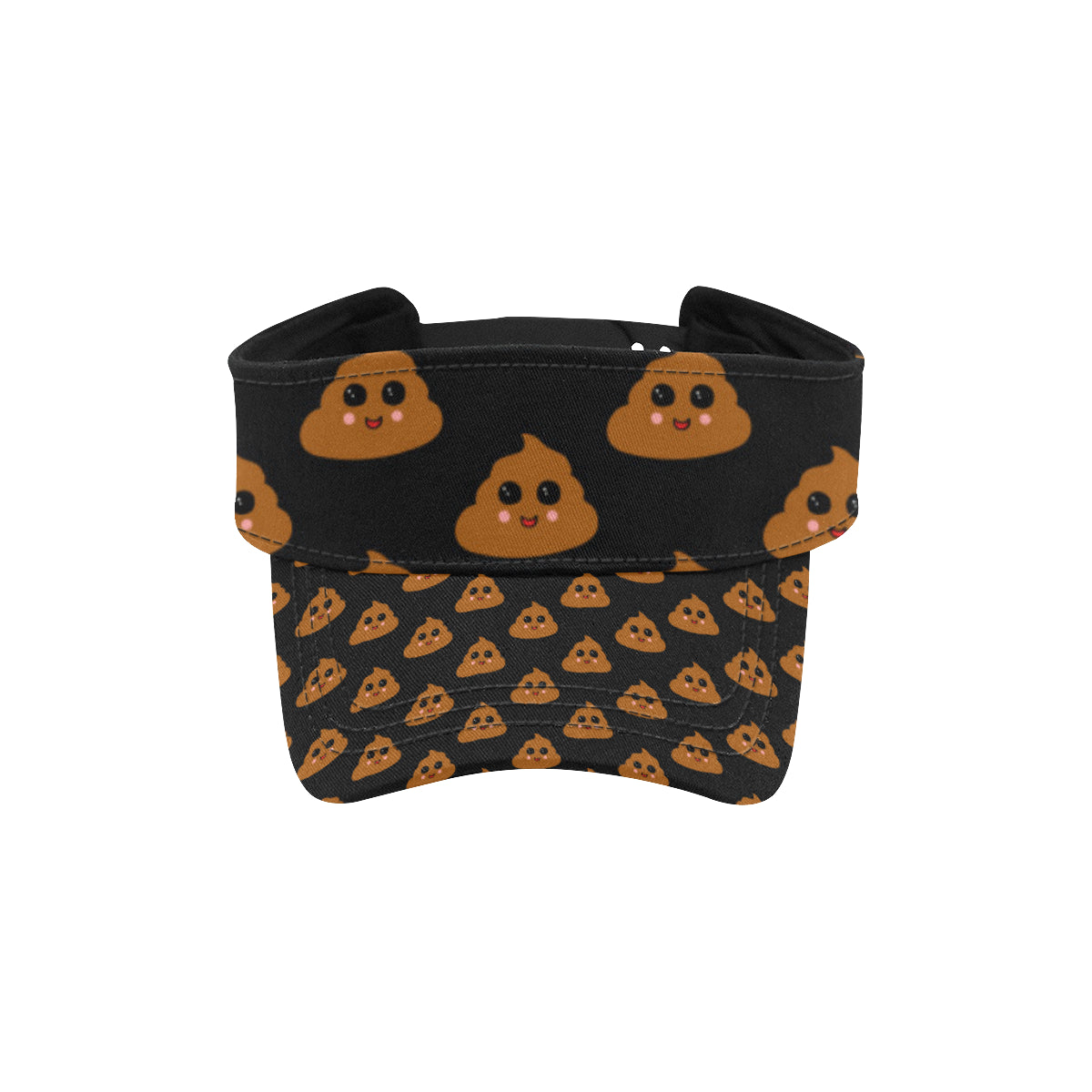 Poop Emoji Pattern Print Design A01 Unisex Sun Visor