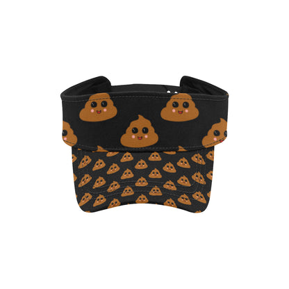 Poop Emoji Pattern Print Design A01 Unisex Sun Visor