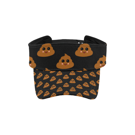 Poop Emoji Pattern Print Design A01 Unisex Sun Visor