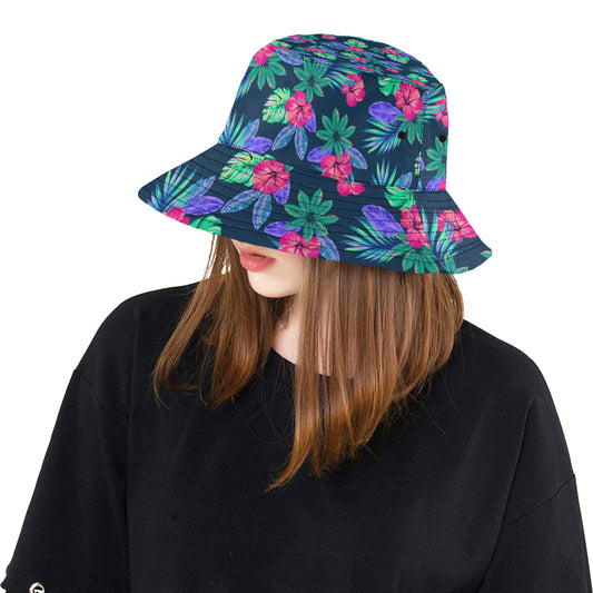 Tropical Flower Pattern Print Design TF09 Unisex Bucket Hat