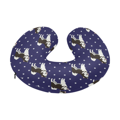 Alaskan Malamute Pattern Print Design 04 U-Shaped Travel Neck Pillow