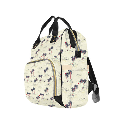 Palm Tree Pattern Print Design PT08 Diaper Bag Backpack