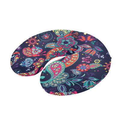 Paisley Boho Pattern Print Design A06 U-Shaped Travel Neck Pillow