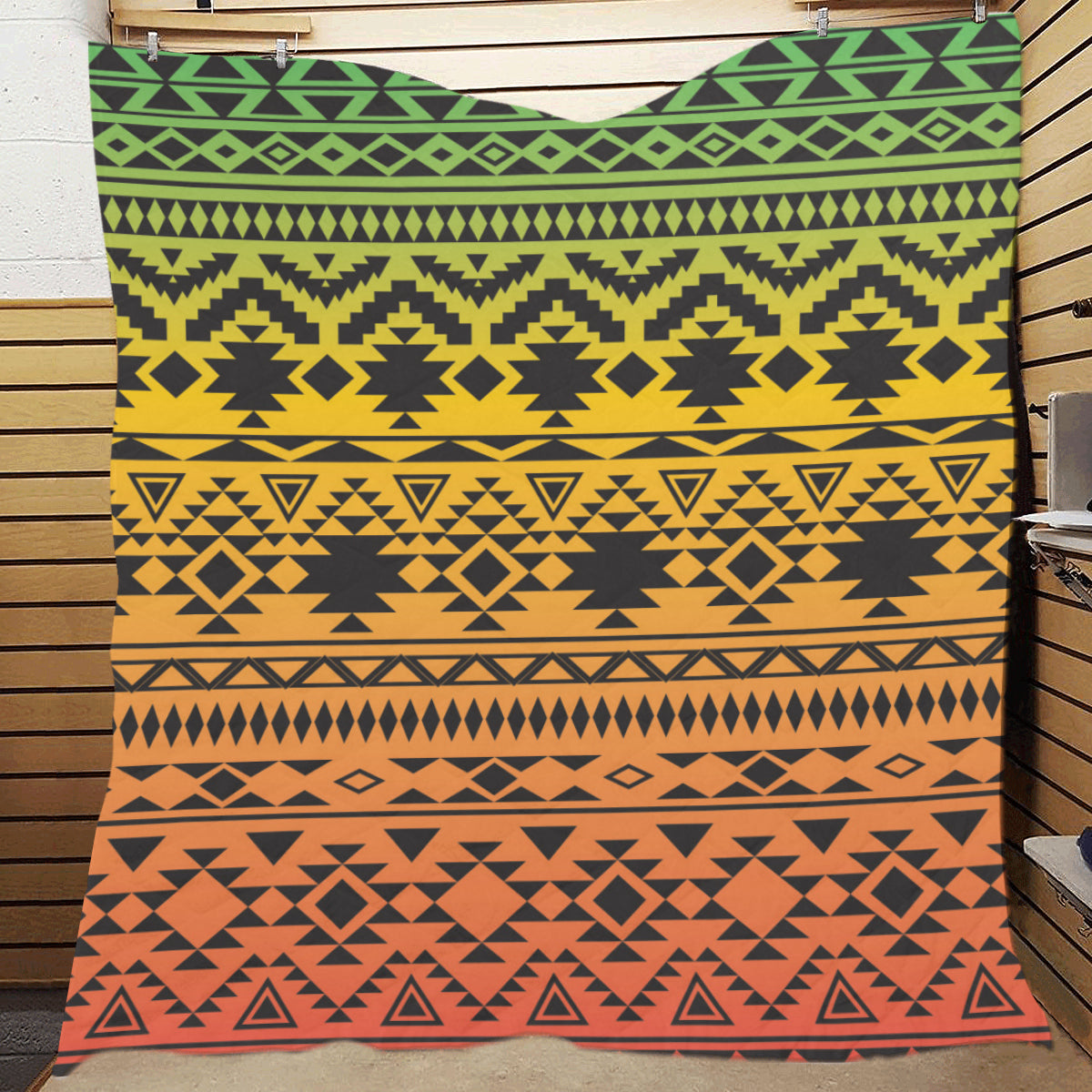 Rastafarian Pattern Print Design A04 Premium Quilt