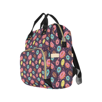 Donut Pattern Print Design DN03 Diaper Bag Backpack