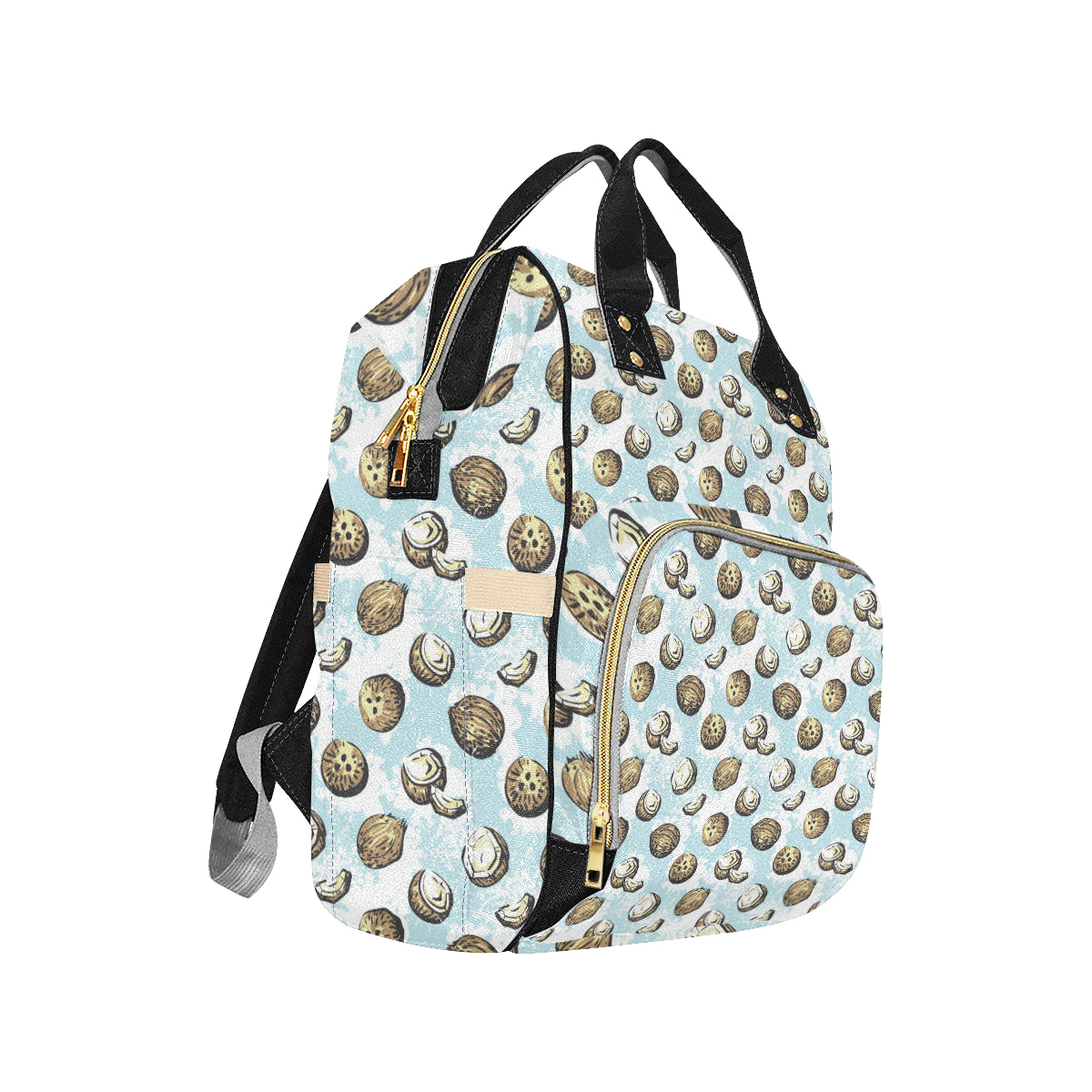 Coconut Pattern Print Design CN01 Diaper Bag Backpack
