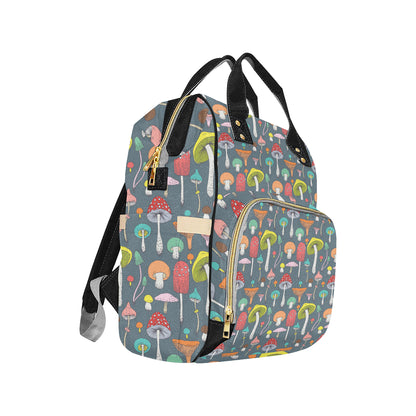Mushroom Pattern Print Design A03 Diaper Bag Backpack