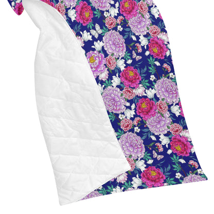 Dahlia Pattern Print Design DH013 Premium Quilt