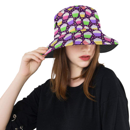 Cupcake Pattern Print Design CP07 Unisex Bucket Hat