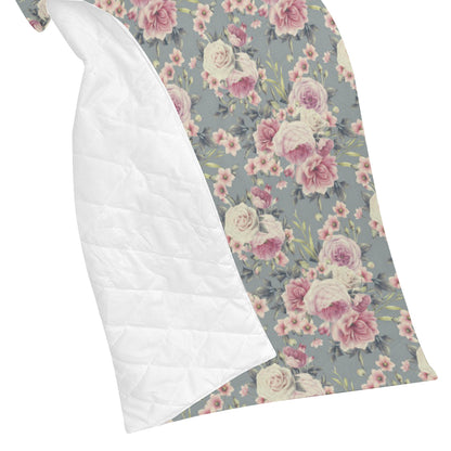 Peony Pattern Print Design PE05 Premium Quilt