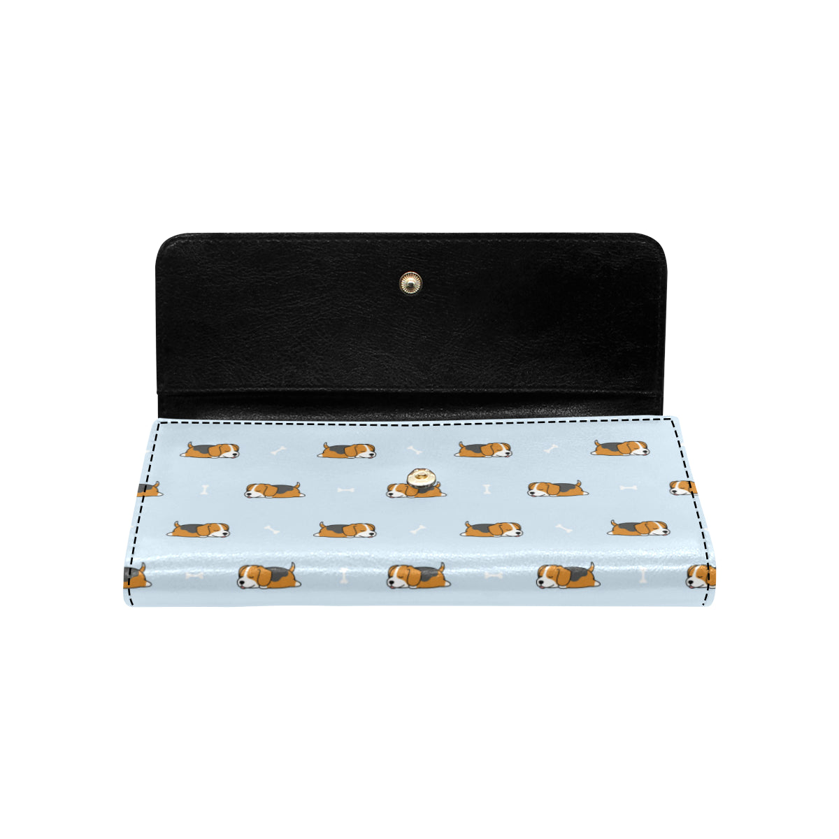 Beagle Pattern Print Design 06 Women's Trifold Wallet