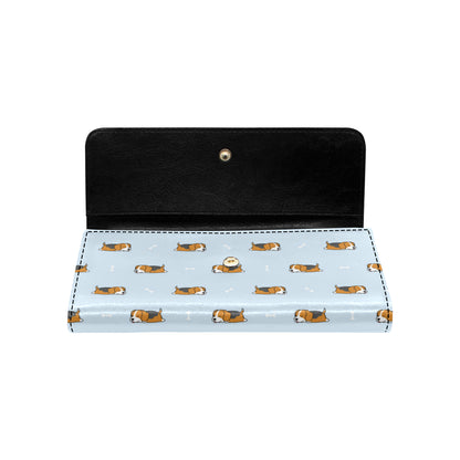 Beagle Pattern Print Design 06 Women's Trifold Wallet