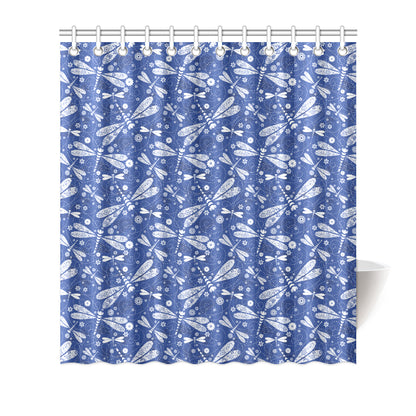 Dragonfly Pattern Print Design 03 Shower Curtain