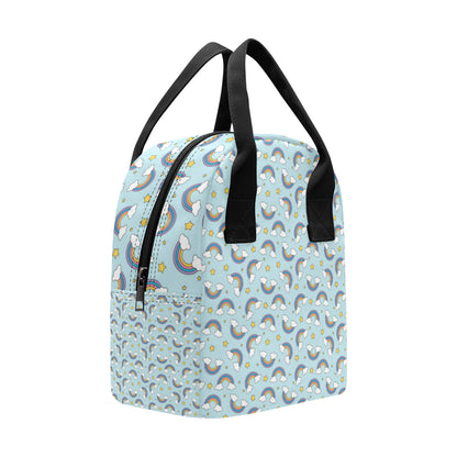 Rainbow Cloud Print Pattern Insulated Lunch Bag