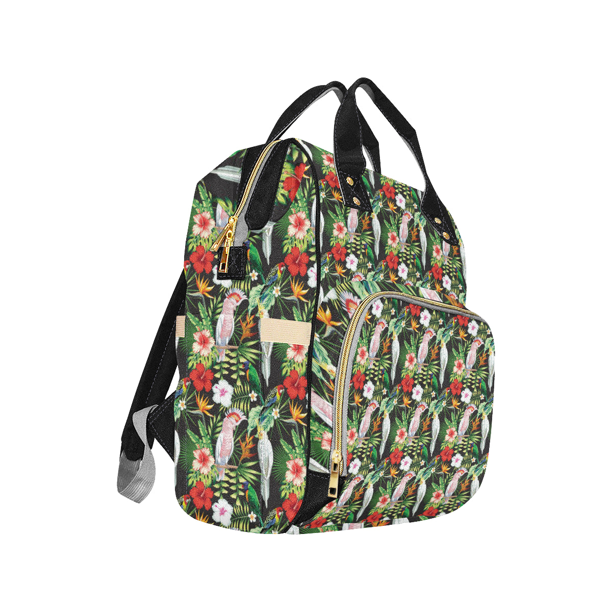 Tropical Flower Pattern Print Design TF03 Diaper Bag Backpack