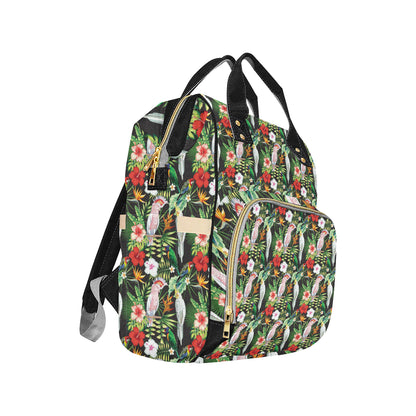 Tropical Flower Pattern Print Design TF03 Diaper Bag Backpack
